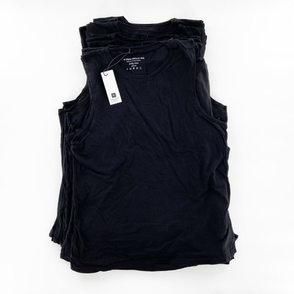NWT RICHER POORER Womens Muscle Tank Top Tee Shirt Black Soft Cotton Made in USA - Picture 2 of 6